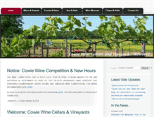 Tablet Screenshot of cowiewinecellars.com